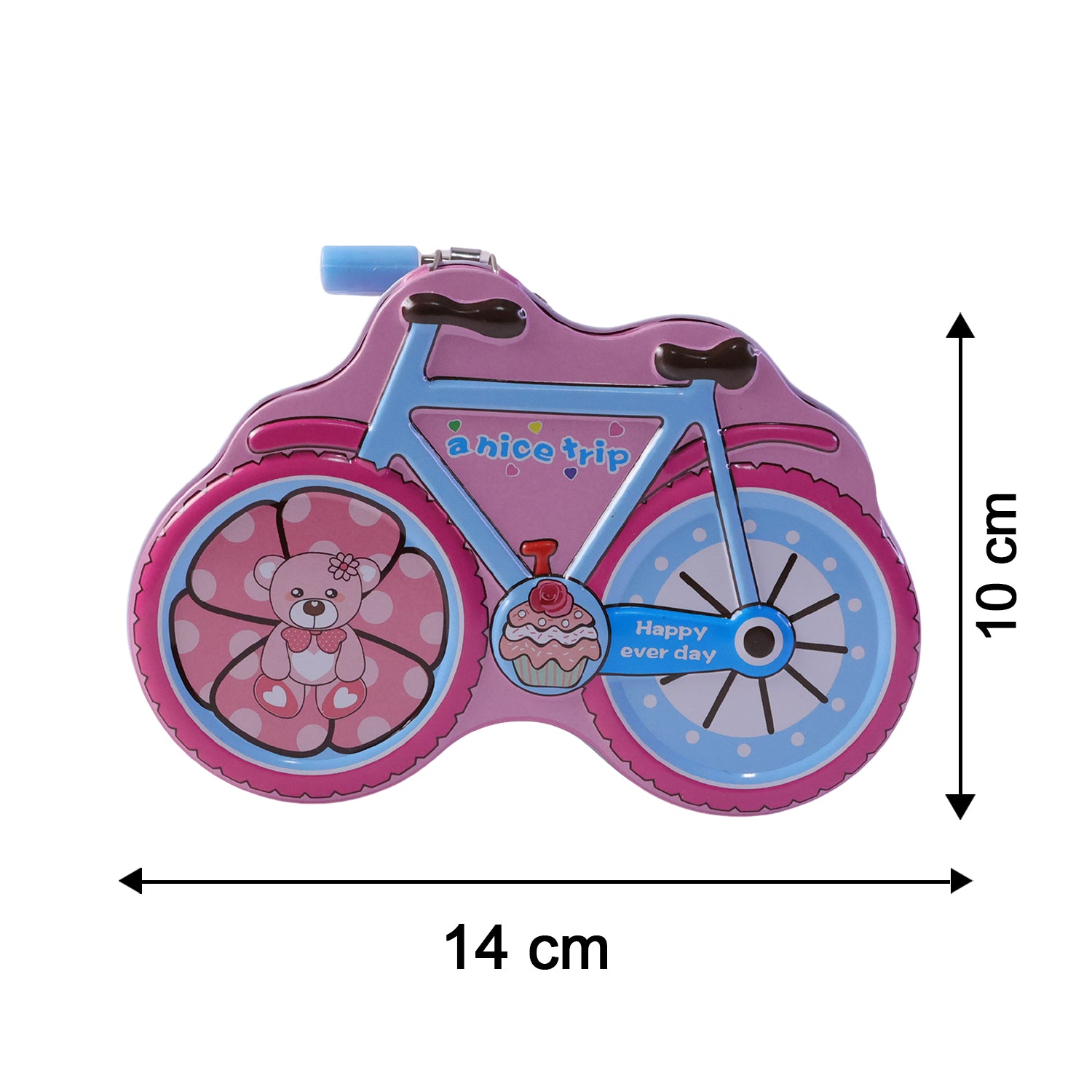 Bicycle Shape Piggy Bank With Lock  Key 1 Pc
