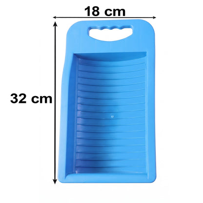 Portable plastic mini washing board with soap holder for laundry, perfect for washing socks and small garments, by Wukusy.