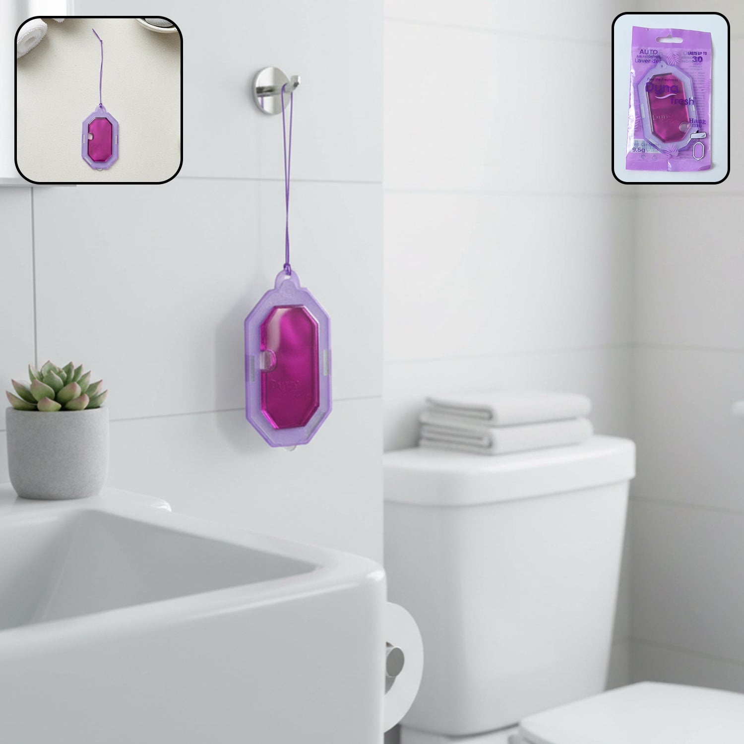 Hanging Bathroom Air Freshener Lavender Gel (1 Pc 9.5gm)