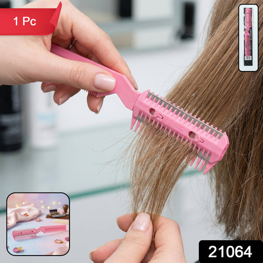 Wukusy double-sided professional hair thinning comb with fine and wide teeth for precise haircutting and styling.