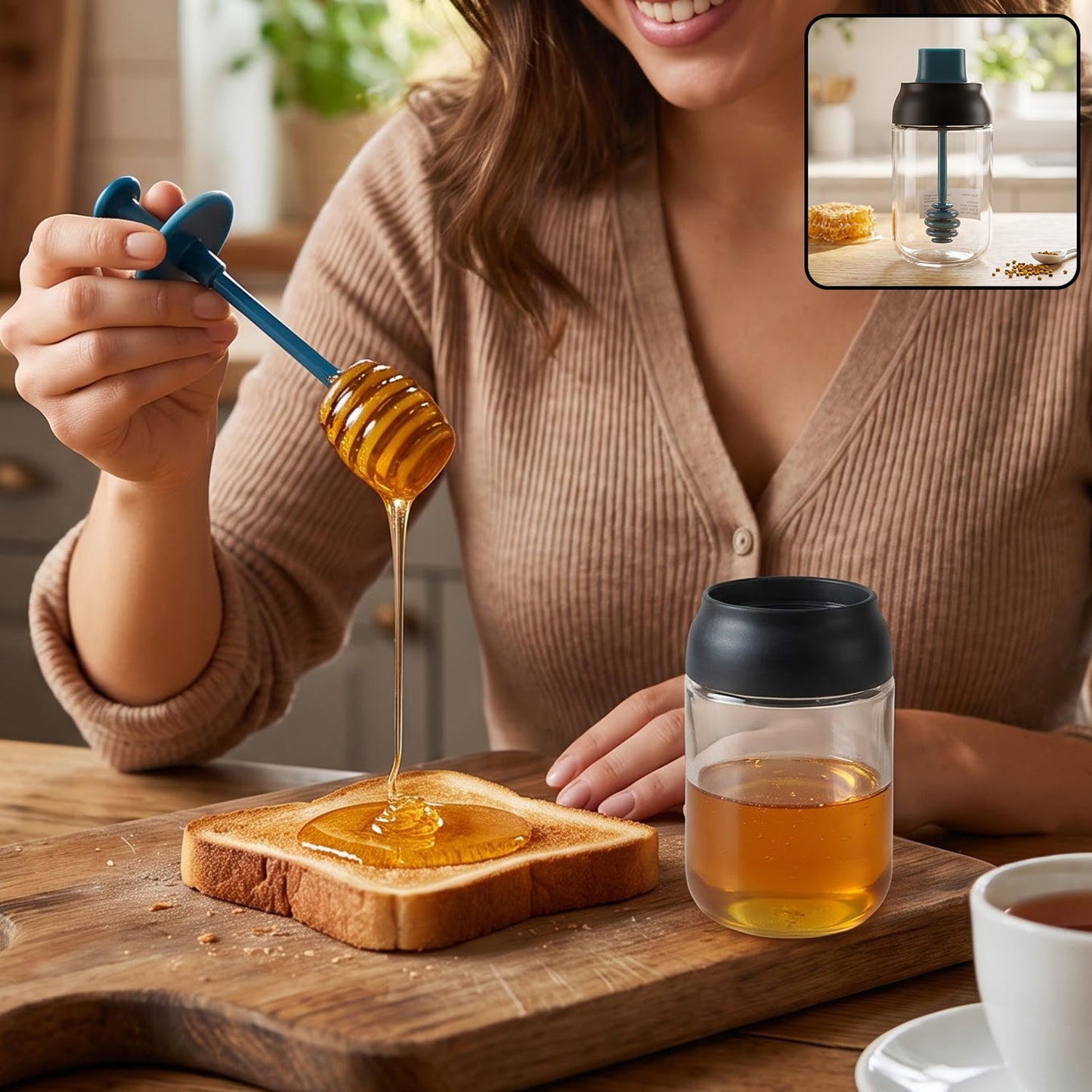 Glass Oil Dispenser Bottle With Brush Applicator 250 Ml For Home Kitchen (1 Pc)