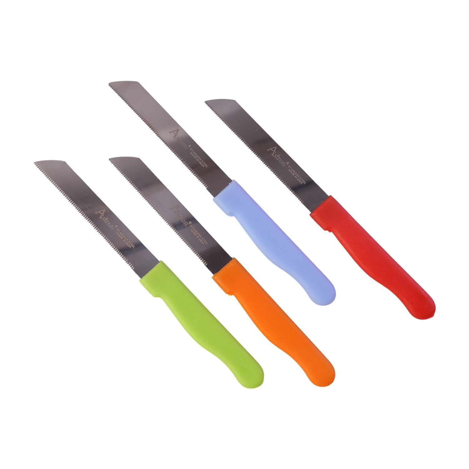 Ss Kitchen Knife Set With Plastic Handle Stainless Steel Vegetable Fruit (12 Pc)