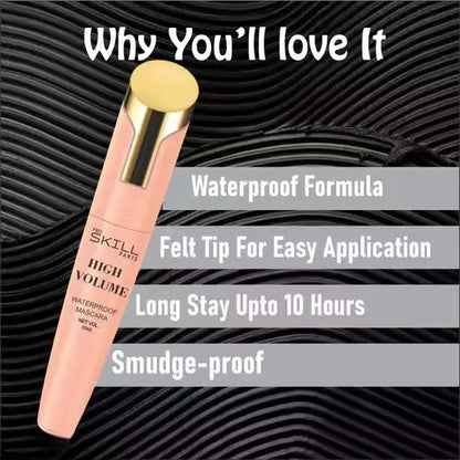 Waterproof Mascara – Smudgeproof, Intense Black Finish (Pack of 1)