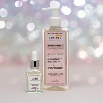 Nourix Sunset Reset Serum and Face Wash Combo