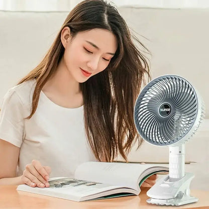 Portable USB Fan Handheld & Desktop Use Compact Rechargeable Plug and Play Cooling Fan