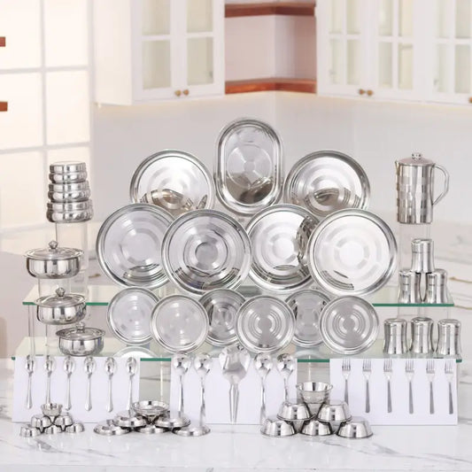 KIARAA 61 PIECE STAINLESS STEEL DINNER SET