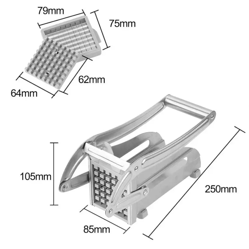 French Fries & Vegetable Cutter Stainless Steel Potato Chip Slicer