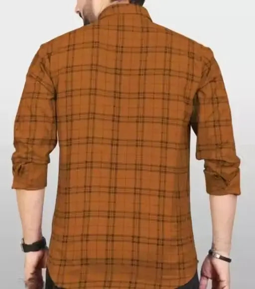 Men’s Cotton Blend Full Sleeve Checked Shirt – Formal, Casual & Partywear, M to XXL.