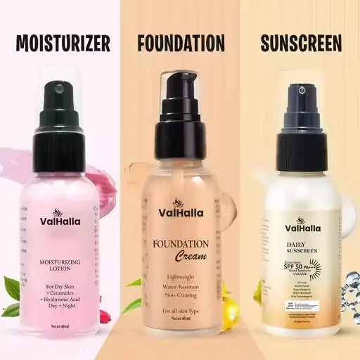 Complete Sun Care Trio Set – Sunscreen, Foundation & Moisturizer