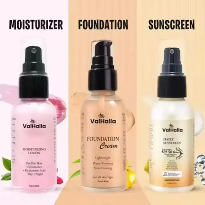 Complete Sun Care Trio Set – Sunscreen, Foundation & Moisturizer