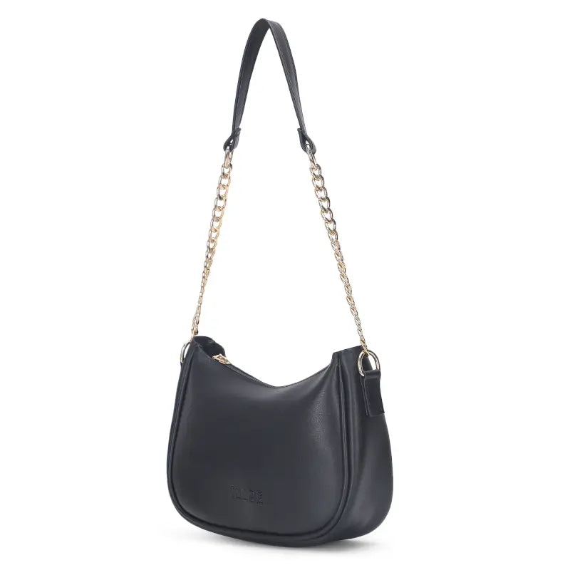 Small Classic Chain Shoulder Bag Black | Vegan Leather Women & Girl's Handbag