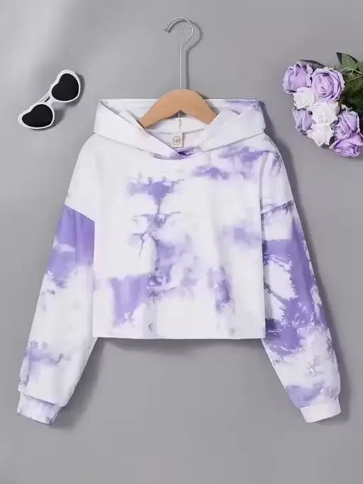 Crop Top for Kids Girls Hoodie Long Sleeve Printed – Kids Clothing