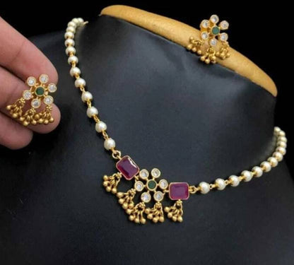 Elegant Traditional Pearl Jewellery Set