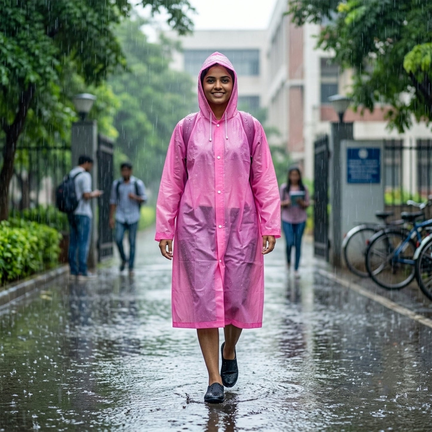 Eva Hooded Long Rain Coat  Monsoon Wear For Men  Women