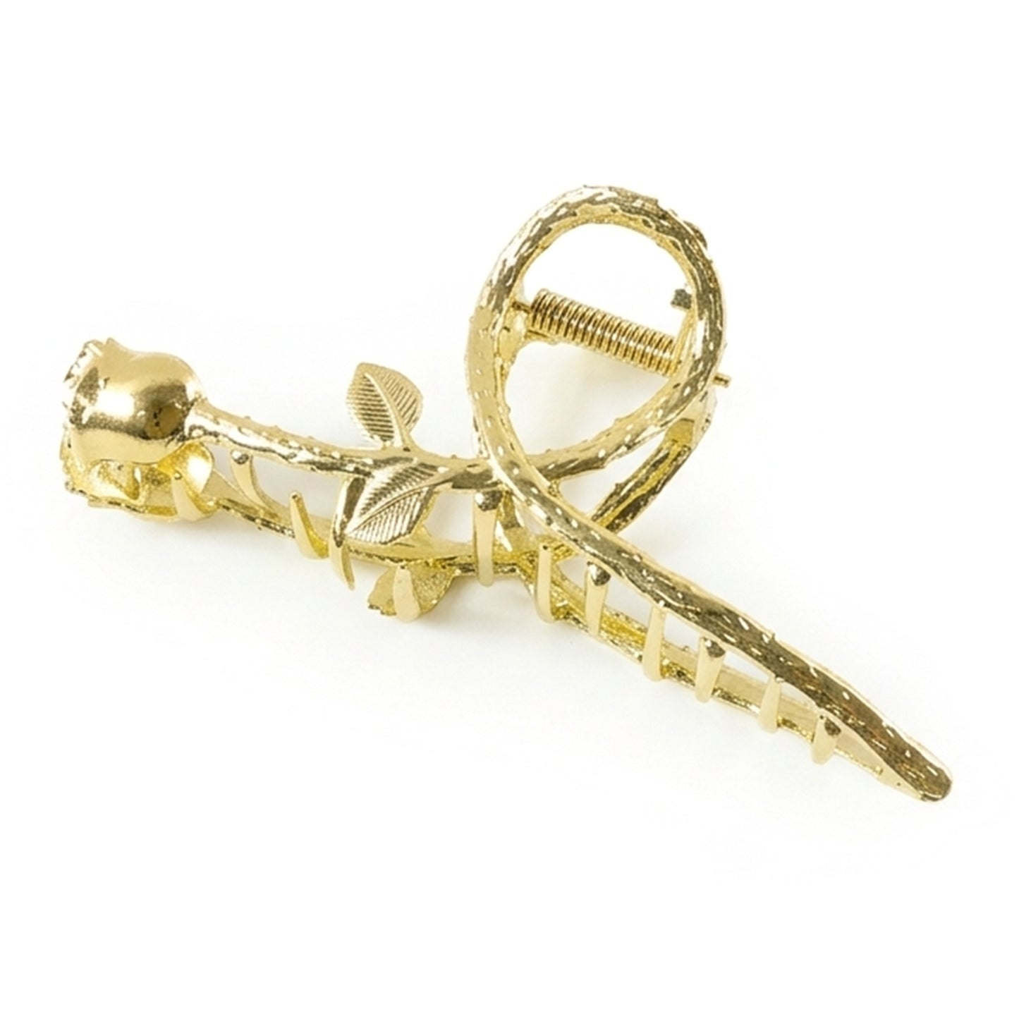 Elegant Gold Rose Design Hair Claw Clip (1 Pc)