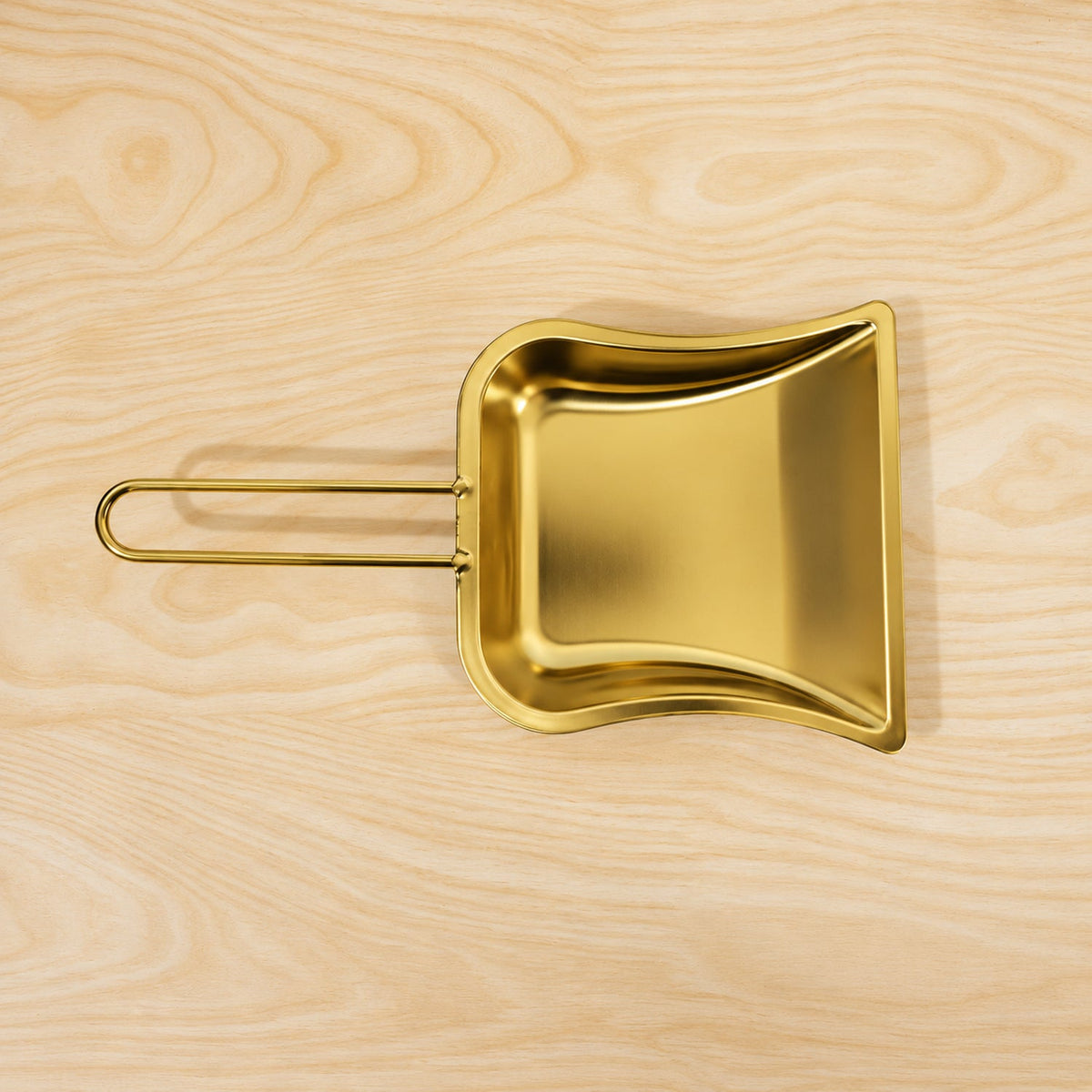 Wukusy metal dustpan with loop handle for floor cleaning, measuring 28x16 cm, ideal for quick and easy cleanup.