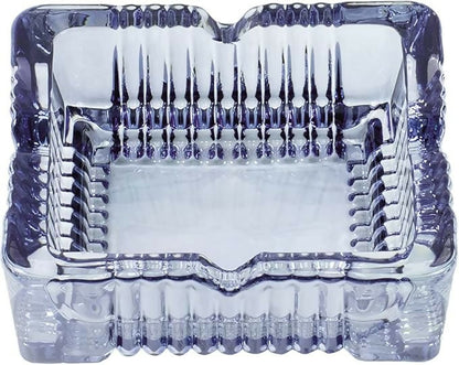 Crystal Glass Ashtray Square Design Heat Resistant Smoking Tray