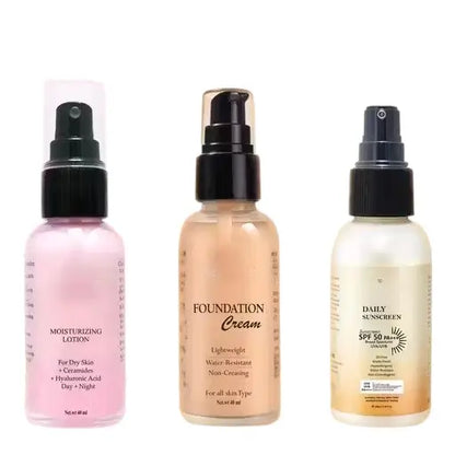 Complete Sun Care Trio Set – Sunscreen, Foundation & Moisturizer