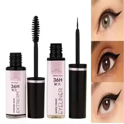 Waterproof Eyeliner & Volumizing Mascara Combo (Pack of 2)
