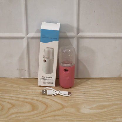 Mini Nano Mist Sprayer Usb Rechargeable Portable Face Steamer Humidifier (1 Pc)
