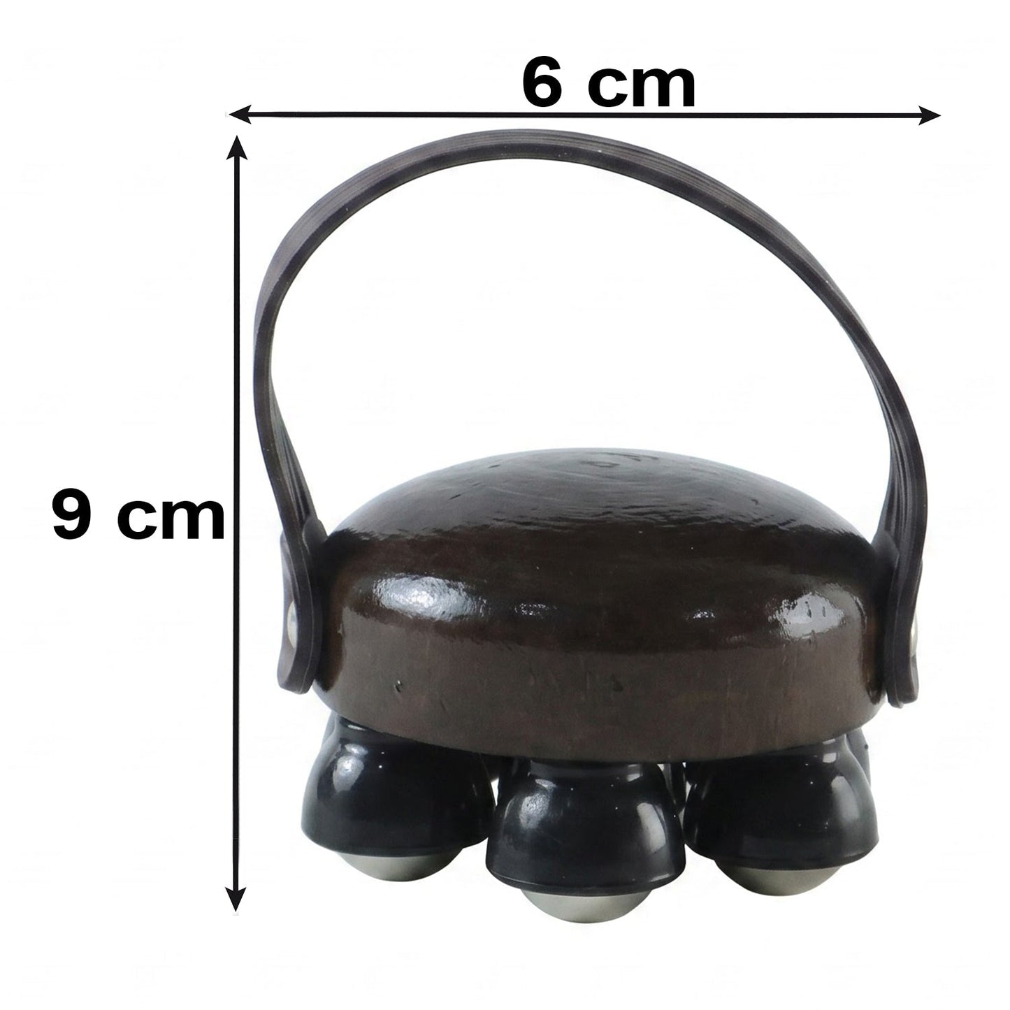 Plastic Roller Body Massager With Hand Strap For Neck Shoulder And Back (1 Pc)