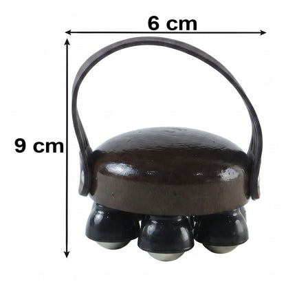 Plastic Roller Body Massager With Hand Strap For Neck Shoulder And Back (1 Pc)
