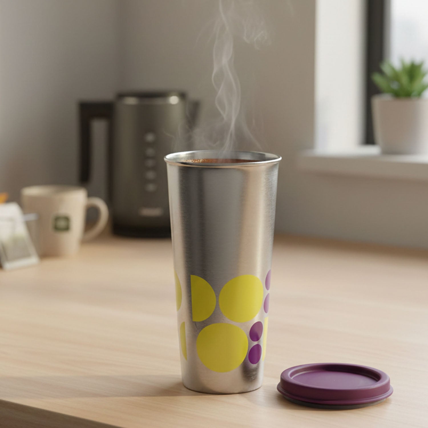 Supermom 600 Ml Stainless Steel Printed Travel Tumbler (1 Pc)