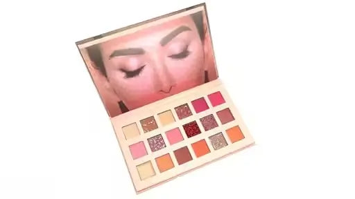18 Color Eyeshadow & Makeup Brush Combo Kit – Multi Shade Set