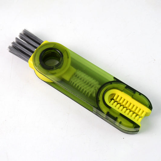 Wukusy 2-in-1 multipurpose cleaning brush tool with ergonomic handle and versatile brush heads for household cleaning tasks