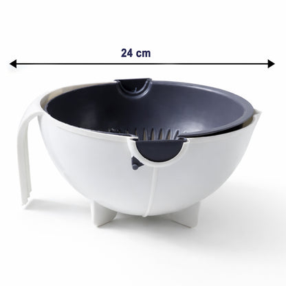 Multipurpose 2 In 1 Vegetable Washing Bowl With Strainer (1 Pc)