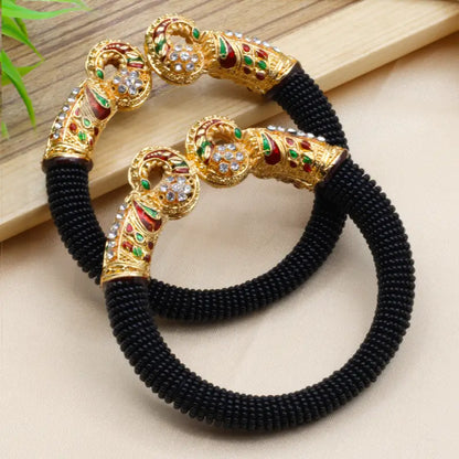 Traditional Peacock Design Pearl Bangles for Women