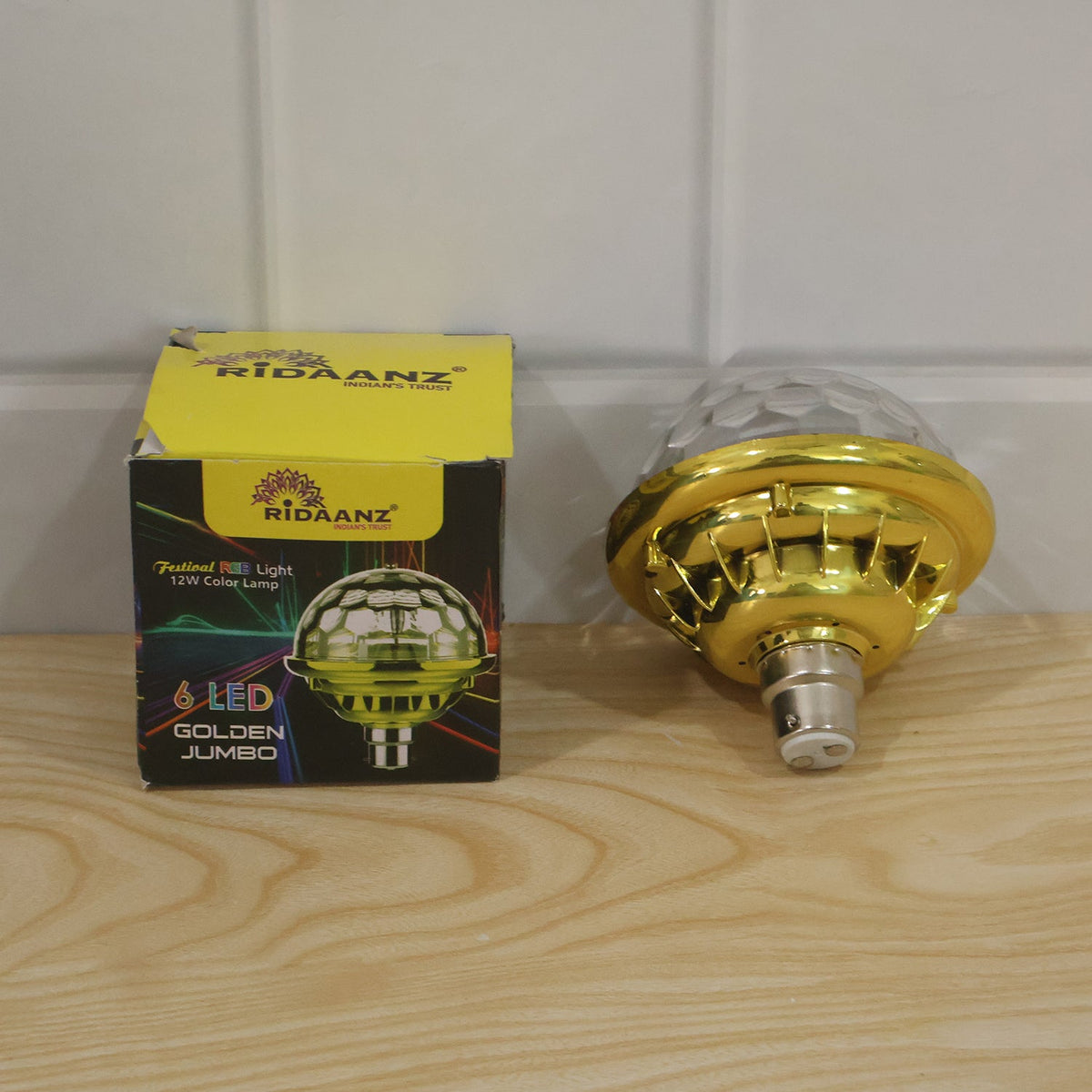 Rotating Multicolour Led Disco Party Bulb With B22 Base For Home (1 Pc)