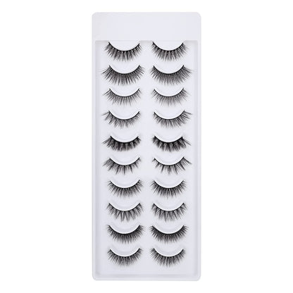 Magnetic Eyelashes, Long Natural Eyelashes, Fake Mink False Eyelashes Volume Eyelashes(Pack of 10)