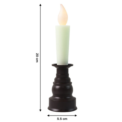 Wukusy premium LED flameless candle with holder, showcasing warm glow and elegant design, ideal for home decor.