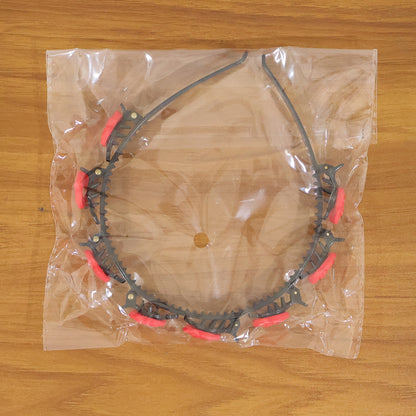 Decorative Floral Headband With Built In Mini Claw Clips Hair Band 1 Pc