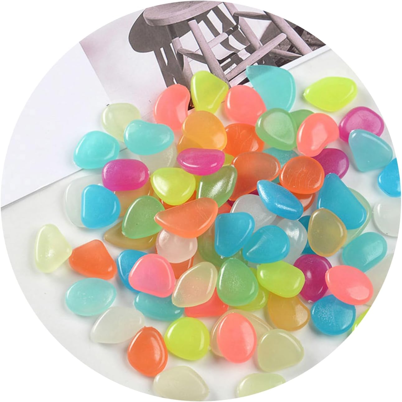 Fishtank Decoration Fluorescent-Pebbles Aquarium-Decorative-Stones