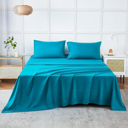 Seasons Bedsheet for Single Bed with 1 Pillow Cover, Teal