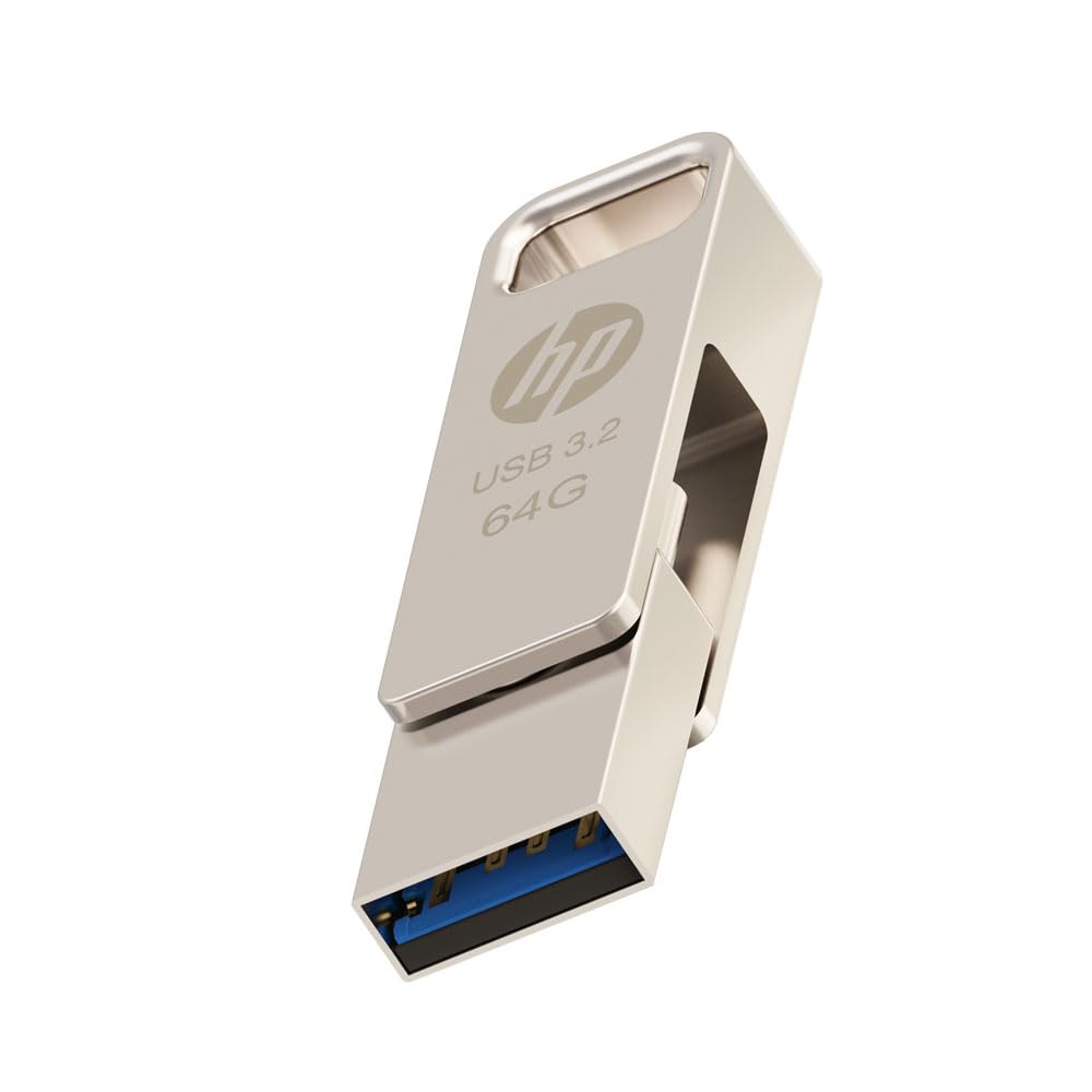 HP USB 3.2 x206c 64 GB OTG Drive  (Silver, Type A to Type C)
