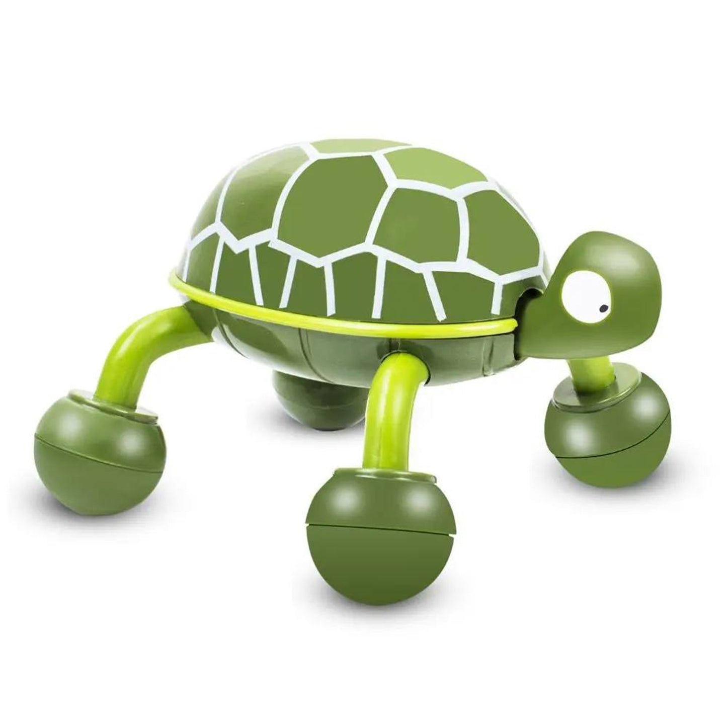 Green Plastic Turtle Shape Four Wheel Handheld Body Massage Roller Tool (1 Pc)