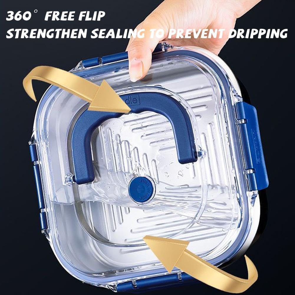 Food Storage Container with Blue Handle