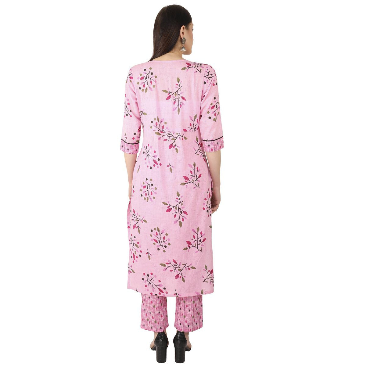 Colorful printed kurta with matching pants set from Drpshippr, featuring vibrant patterns and traditional Indian design.