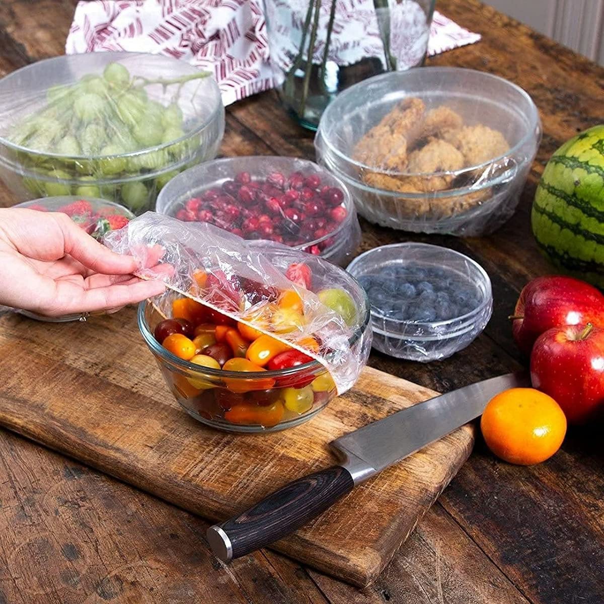 Fresh Keeping Bags, Reusable Elastic Food Storage Covers Pack of 100