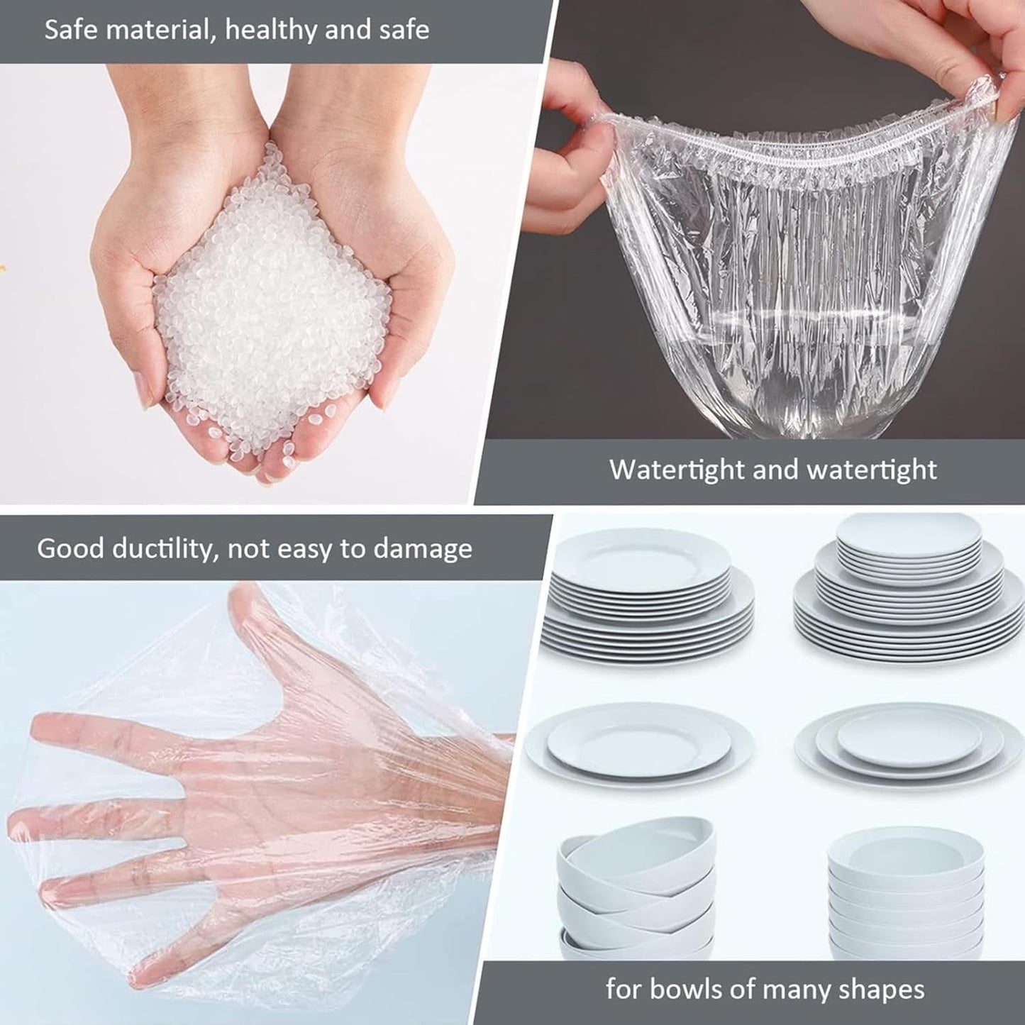 Fresh Keeping Bags, Reusable Elastic Food Storage Covers Pack of 100