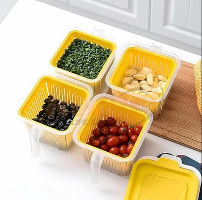 Fridge Organizer Storage Box (With Handle), Plastic