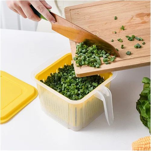 Fridge Organizer Storage Box (With Handle), Plastic