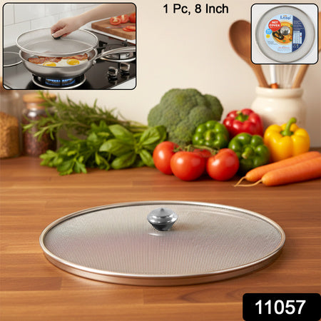 Stainless Steel Fine Mesh Food Net Cover Lid  8 Inch