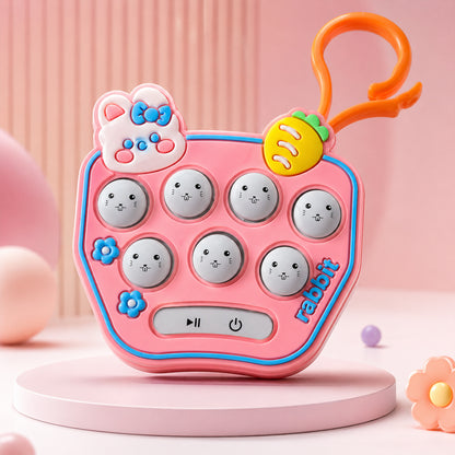 Cute Cartoon Music Push Button Toy Keychain With Sound (1 Pc Mix Design)