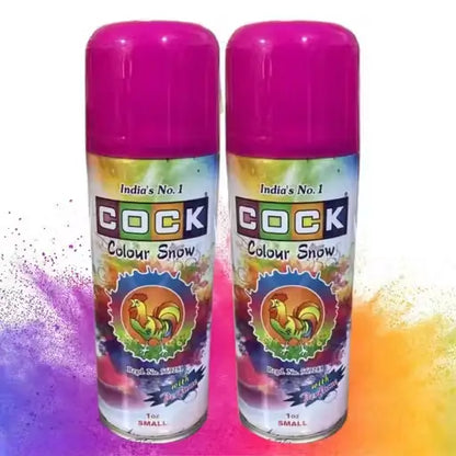 Cock Brand Colour Snow Spray Pack of 2 | Multicolor Party Celebration Spray