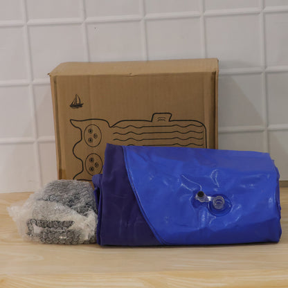 Wukusy car air mattress bed set with inflatable cushions and pump, shown inflated on a vehicle interior for outdoor camping.