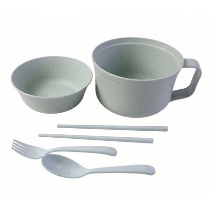 Wheat Straw Dinnerware Set  Eco-friendly  Durable Kitchen Essentials